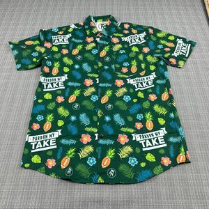 Barstool Pardon My Take Hawaiian Shirt‎ S Tropical Aloha Beach Party Camp